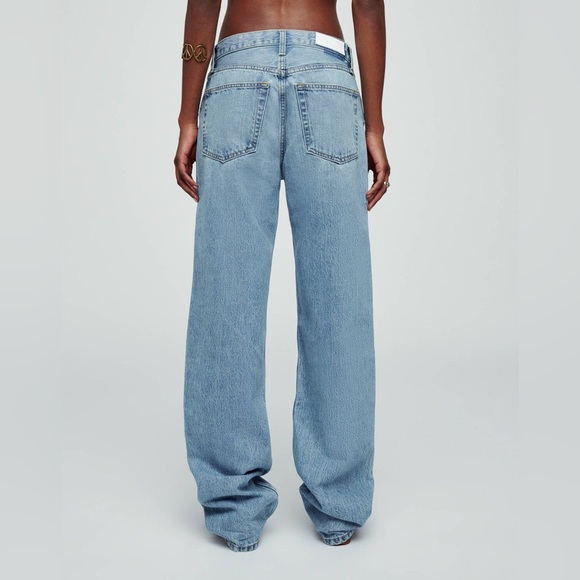 Re/Done The Loose Long in Wasted Indigo, Low Slung, Slouchy, High Rise, 32 - Picture 5 of 12